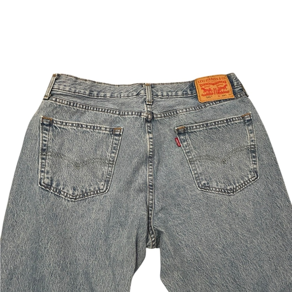 Levi’s 541 Relaxed Fit Men’s Blue Jeans 34x30 Denim Casual Straight - Picture 2 of 9